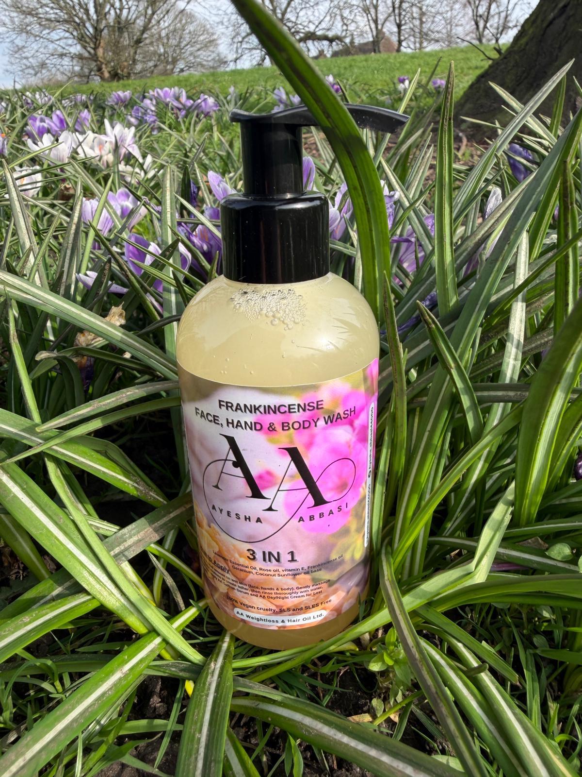 Frankincense Face Hand & Body Wash 200ml - 3 in 1