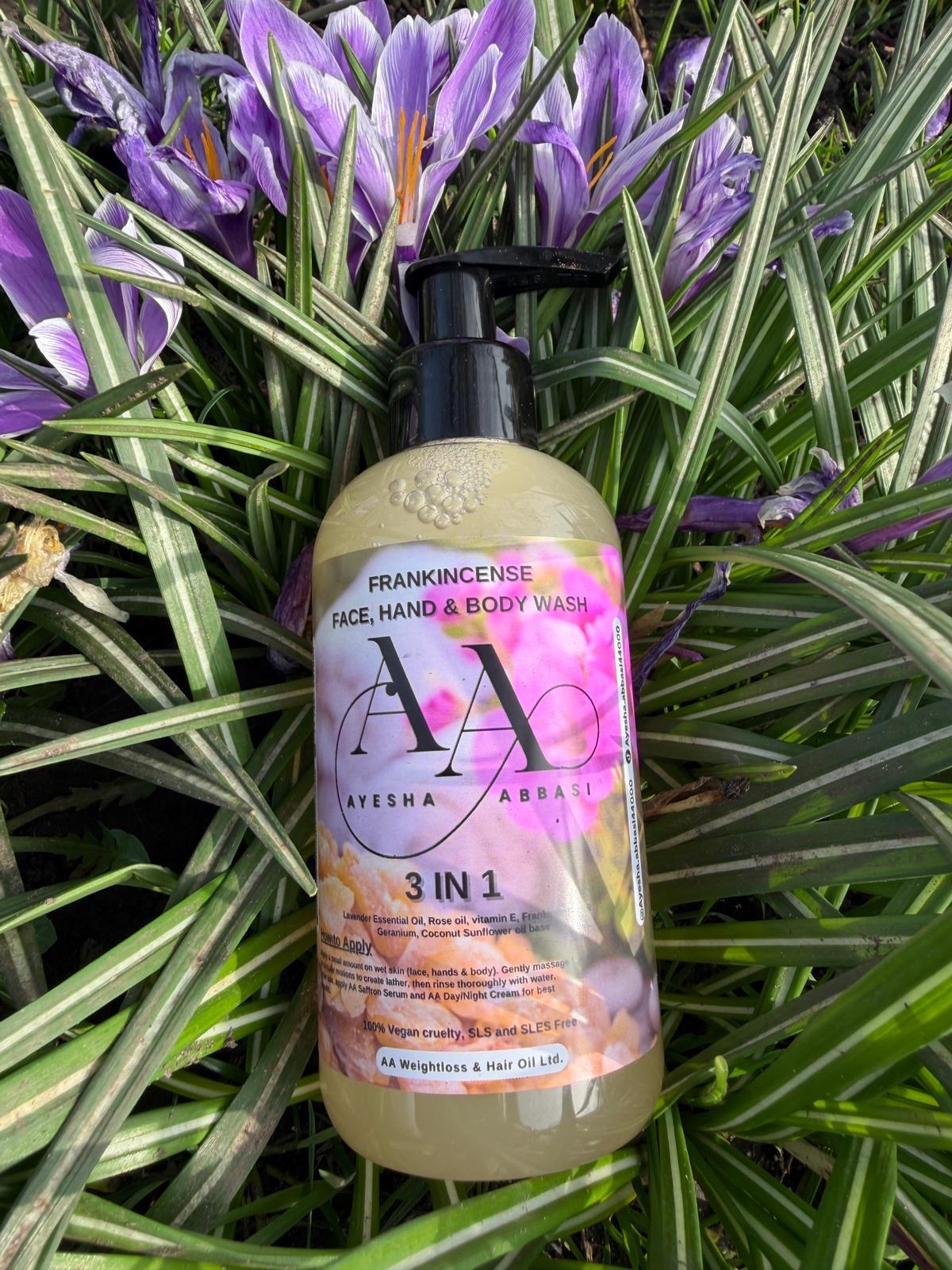 Frankincense Face Hand & Body Wash 200ml - 3 in 1