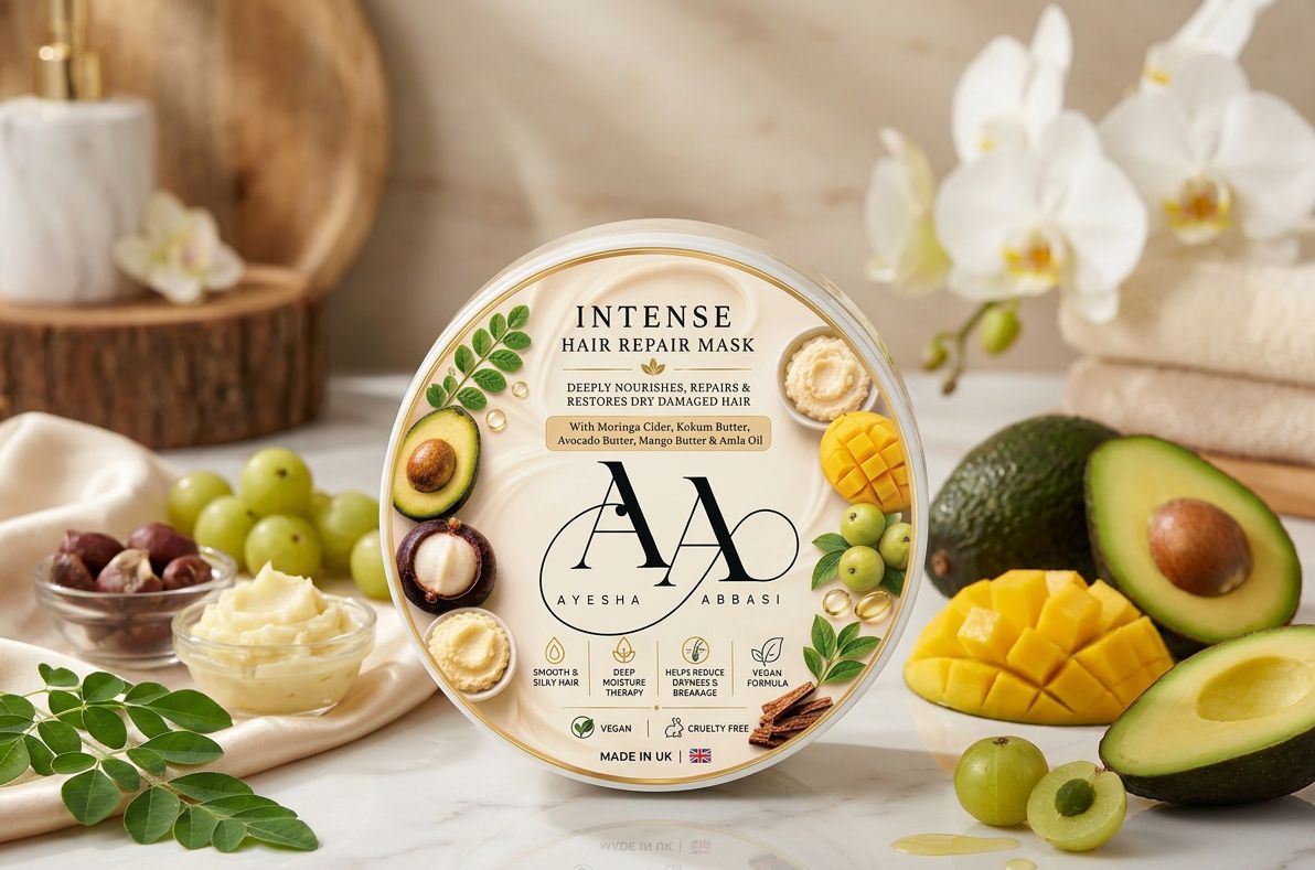 Hair repair Mask with Avocado & Mango Butter for Deep Nourishment Repairing Dry Damaged Hair Vegan Cruelty Free Haircare