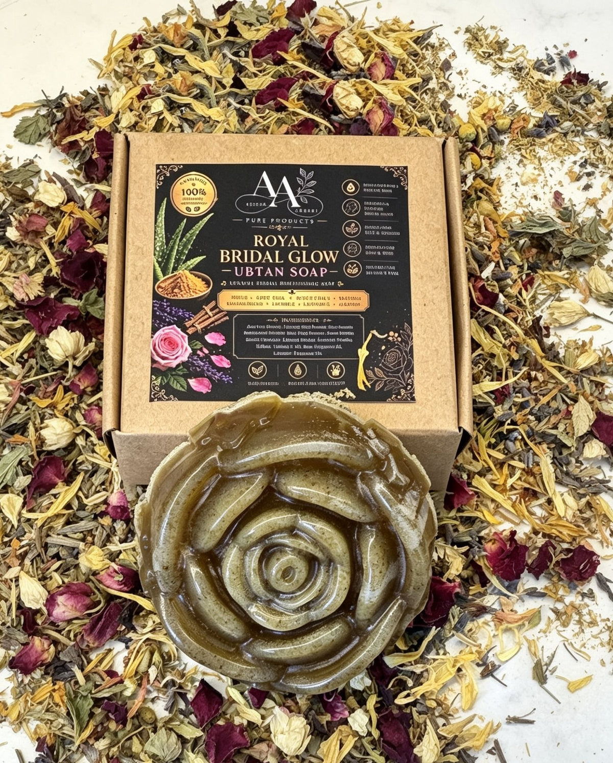 Royal Bridal whitening brightness Glow Ubtan Soap - Luxurious Herbal Brightening Cleanser for Body Care