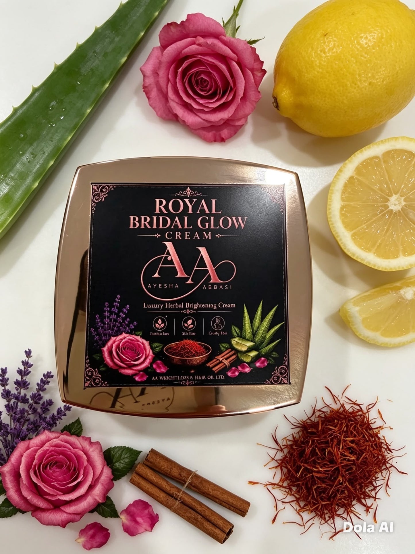 Bridal Glow whitening Cream  Crafted with Rosehip, Bakuchiol, Green Tea, Frankincense, Myrrh & Saffron for a radiant, healthy-looking glowy skin  Lightweight