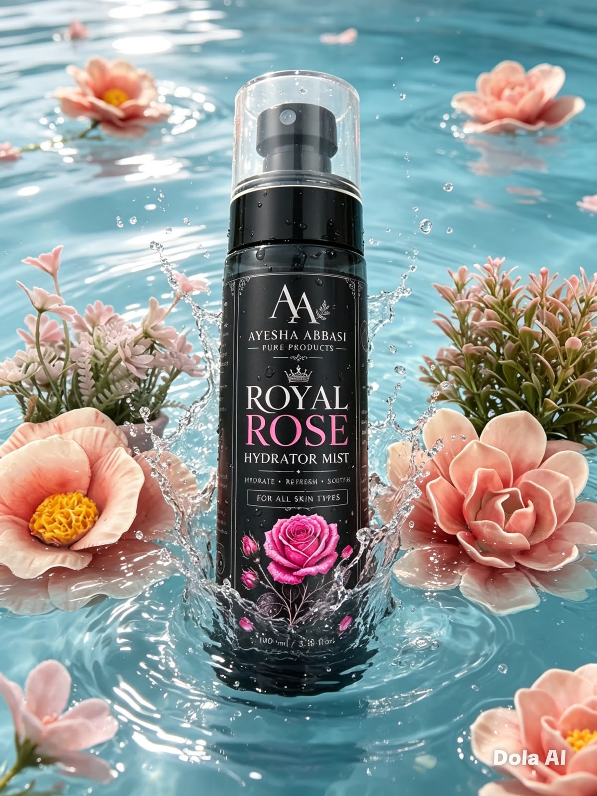 Royal Rose Hydrator Mist Spray for Face - Instant Hydration with Rose Hydrosol Aloe Vera Juice & Hyaluronic Acid for Radiant Skin - Moisture, Hydrate