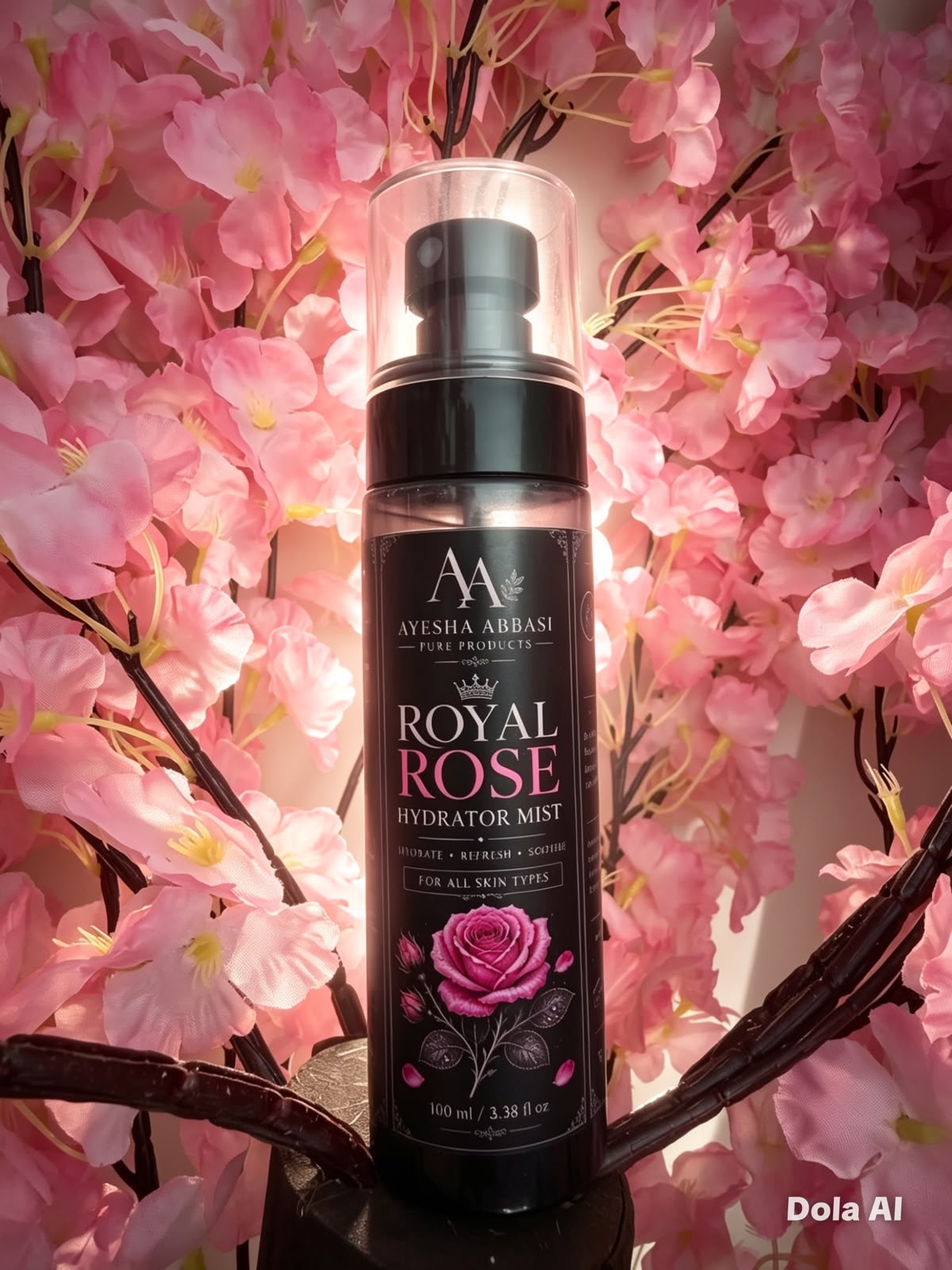 Royal Rose Hydrator Mist Spray for Face - Instant Hydration with Rose Hydrosol Aloe Vera Juice & Hyaluronic Acid for Radiant Skin - Moisture, Hydrate