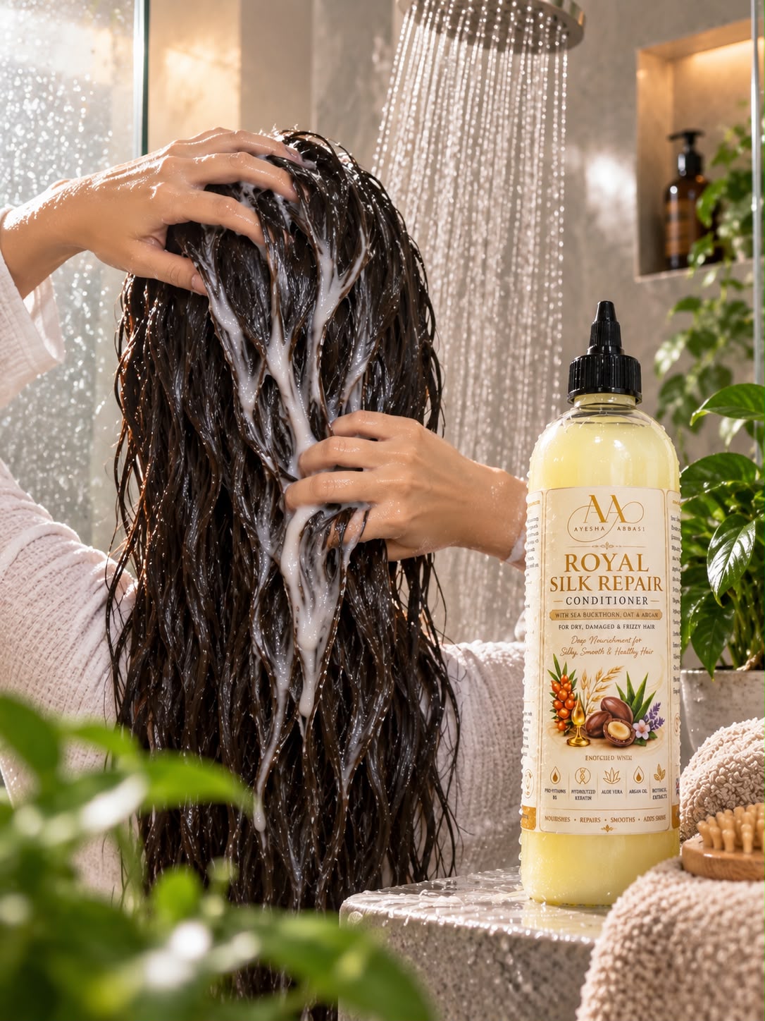 Royal hair Repair Conditioner for Dry Damaged Hair with Sea Buckthorn Oat & Argan Oil for Soft Smooth Shiny Hair