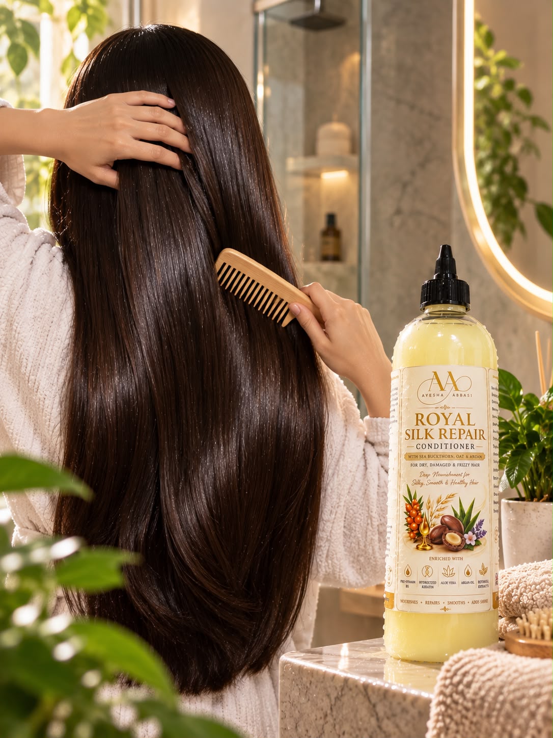 Royal hair Repair Conditioner for Dry Damaged Hair with Sea Buckthorn Oat & Argan Oil for Soft Smooth Shiny Hair