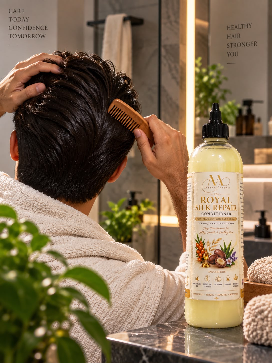 Royal hair Repair Conditioner for Dry Damaged Hair with Sea Buckthorn Oat & Argan Oil for Soft Smooth Shiny Hair
